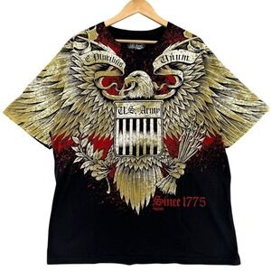 7.62 Design US Army Eagle T-Shirt Mens XL Black 2008 Military USA Y2K Bikercore